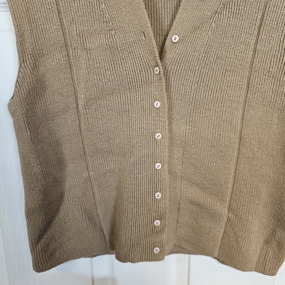Pendleton 90s Wool Cashmere Sleeveless Sweater Old Money Vest Ribbed - Picture 5 of 5